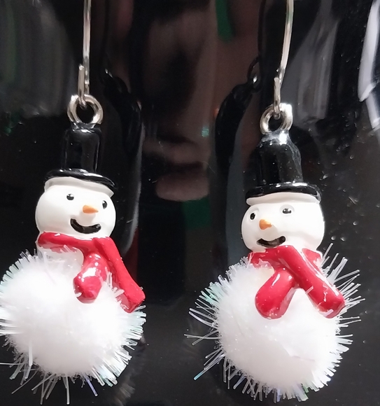 Snowman Earrings - Picture 2 of 3